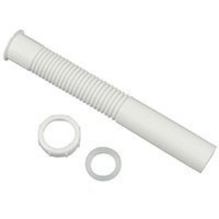 DANCO Danco 51068 Tailpiece Extension, 1-1/2 x 12 in Slip-Joint, White 51068